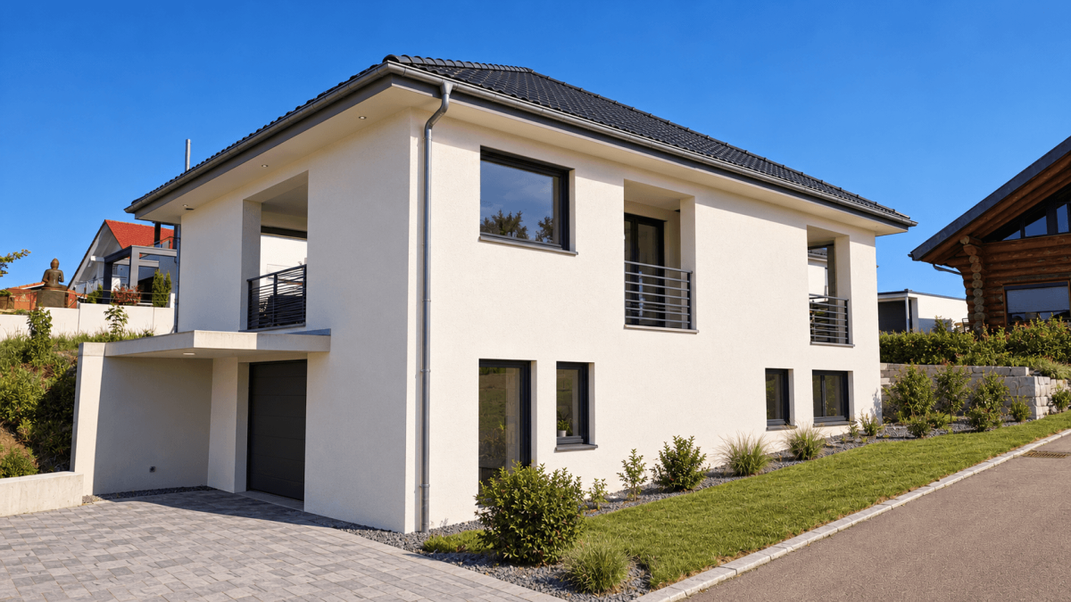 So könnte Ihr neues Zuhause nach der Fertigstellung aussehen – unverbindliche Visualisierung (KI-generiert)